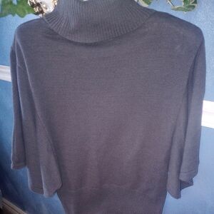 Wassio Lady Wide Sleeve Dark Grey Cowl Neck Sweater
